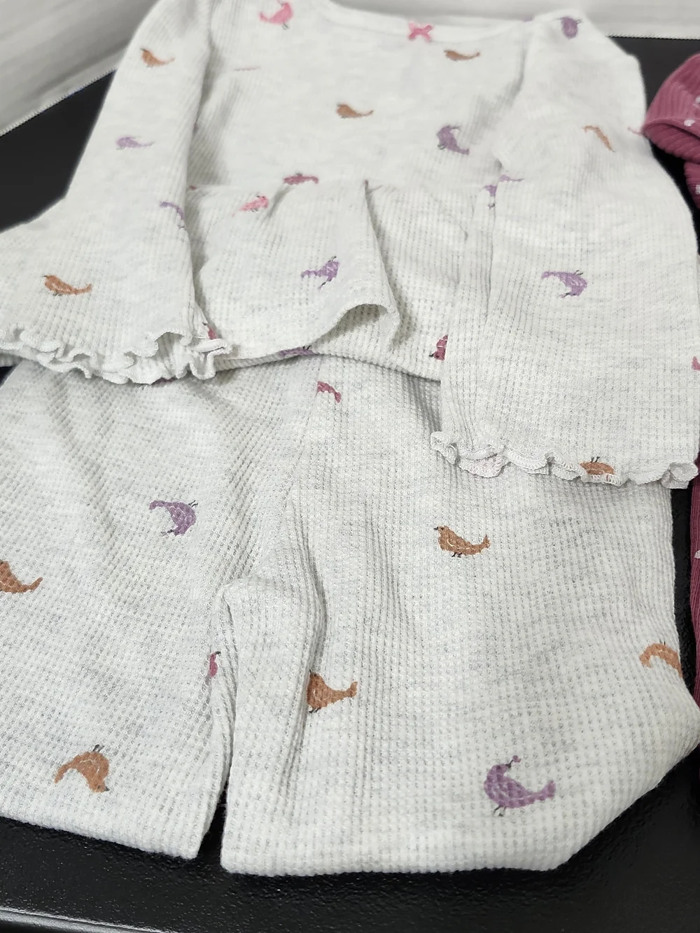 Girls 24 Months Long Sleeve Pant Sets Matching 2 Piece Set Bird Hearts Ruffle